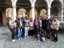 Un gruppo in visita in Piazza Grande